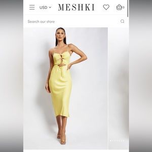 Meshki Yellow Cut Out Maxi Dress